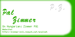 pal zimmer business card